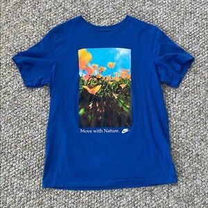 Nike “Move with Nature” Graphic T-Shirt – Blue | Unisex Large